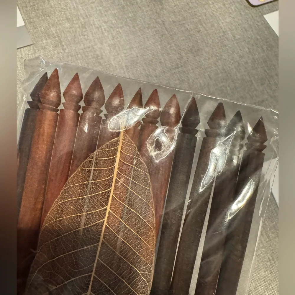 Brown Elephant Design Chopsticks Set from Thailand - Picture 4 of 5